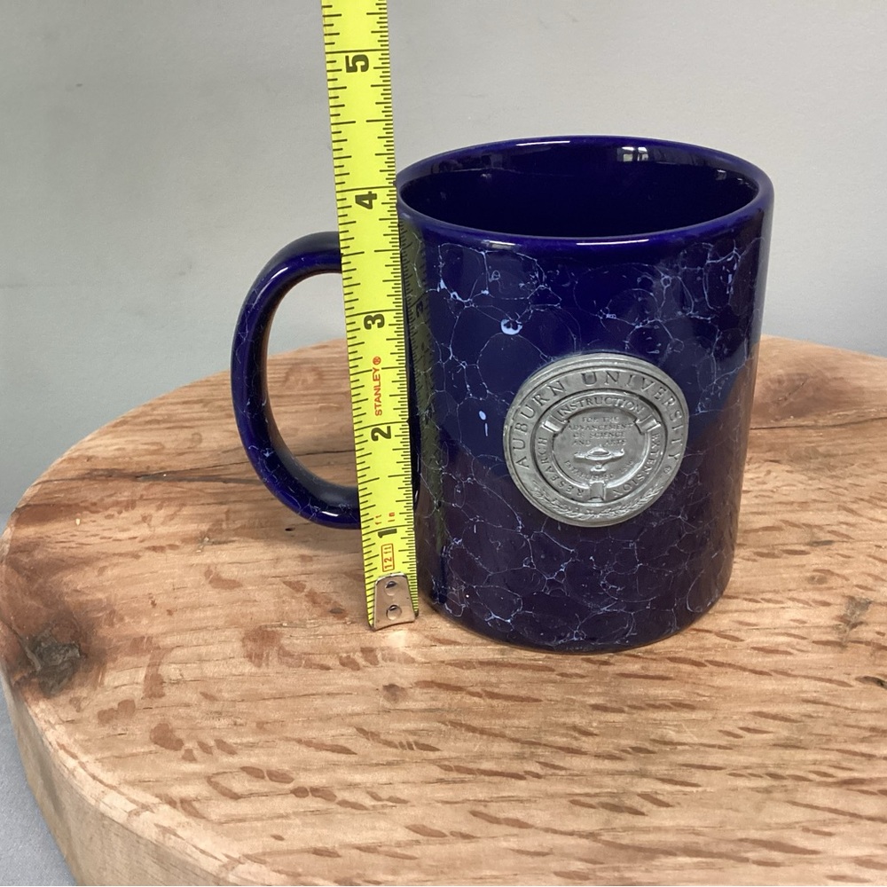 🔵 Auburn University Coffee Tea Beverage Mug Cup - Ceramic Crafted Pewter Seal - Picture 11 of 13